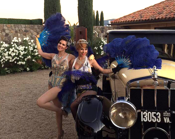20's showgirls peacock flappers by Catalyst Arts Entertainment