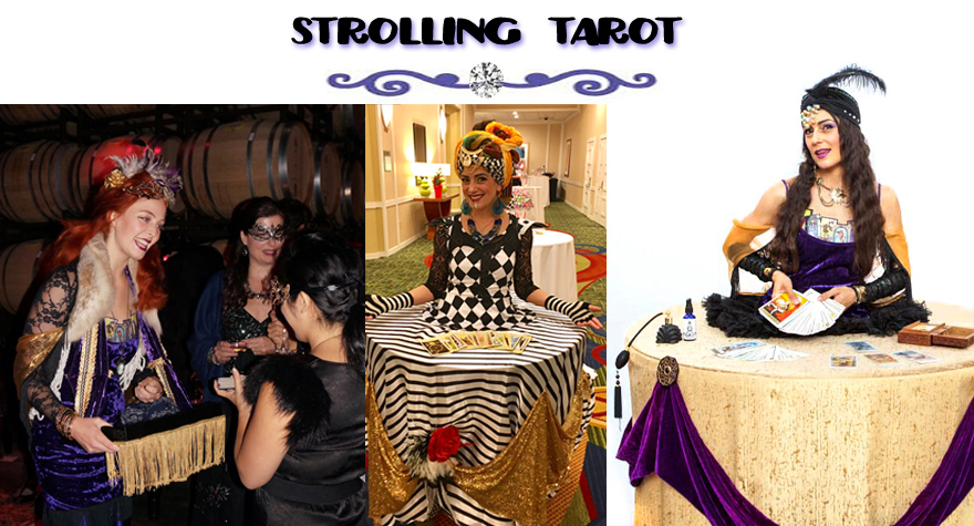 Strolling Tarot & mobile tarot readers for California events- www.catalystarts.com