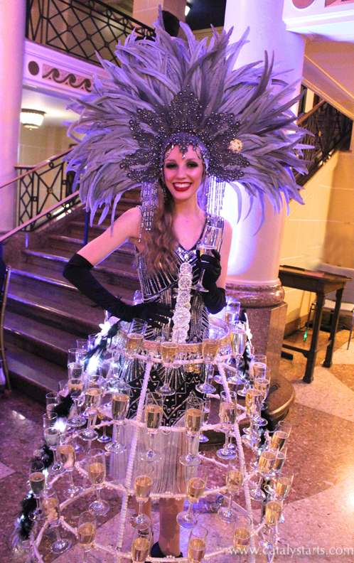 Flapper Gatsby Showgirl Champagne Skirt by Catalyst Arts Entertainment in California