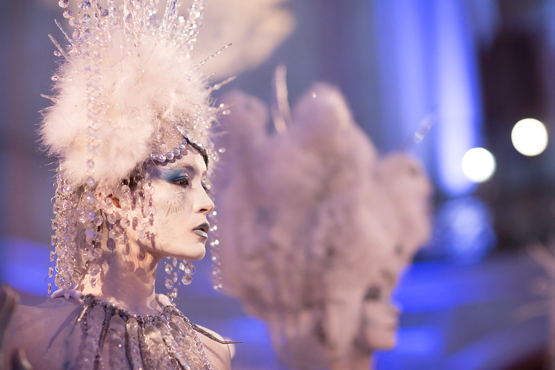ice queen closeup- fantasy makeup & body paint- headdresses Lori Lee