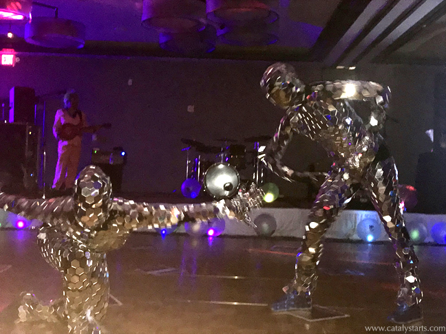 disco ball mirror dancers perform- by Catalyst Arts entertainment