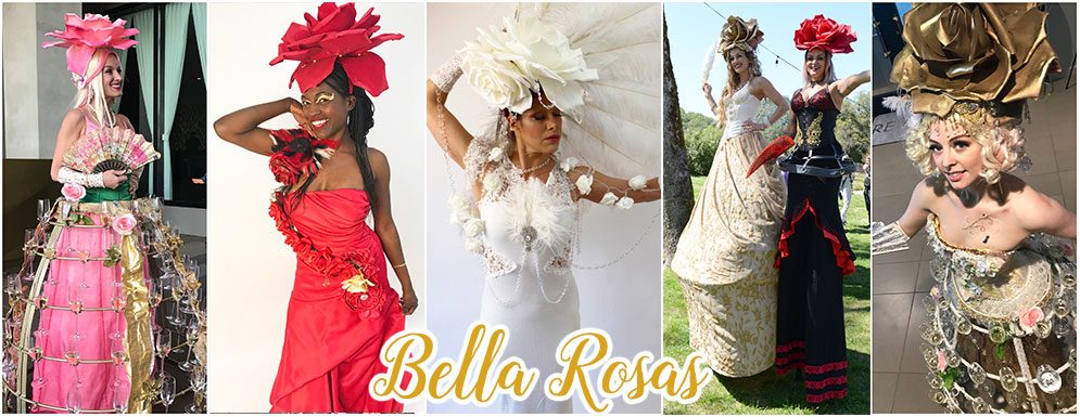 catalyst arts unique bella rosa rose themed hostesses & performers