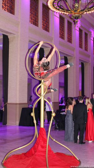 Lol_Lyra_redprom_w Gold Freestanding Lolipop Lyra & Aerialist by Catalyst Arts Entertainment in California-