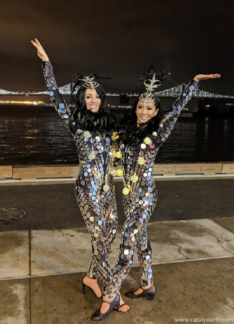 Mirror Suit Showgirls by Catalyst Arts in San Francisco California