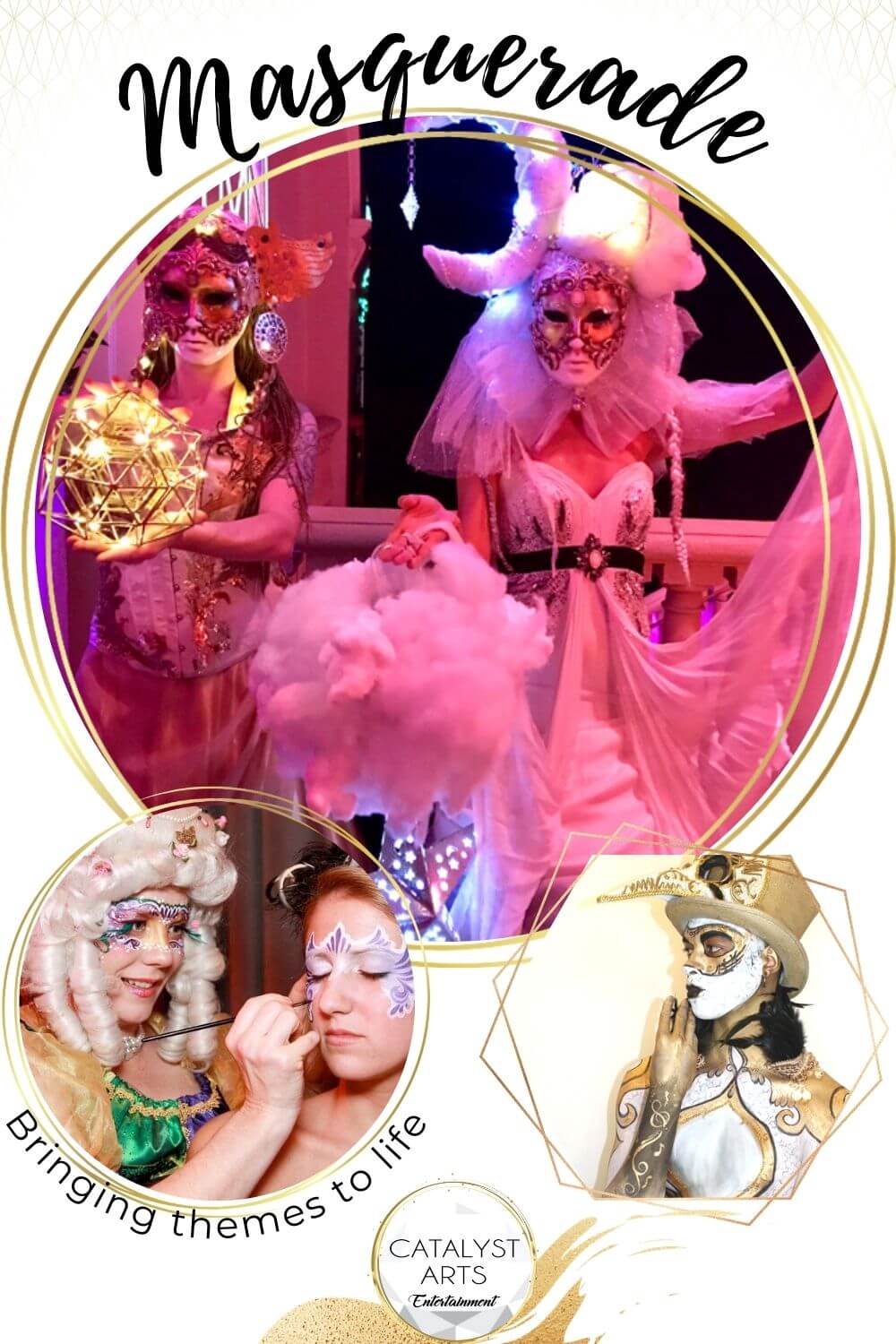 Masquerade_CatalystArts_PIN Masquerade ball themed entertainment by Catalyst Arts
