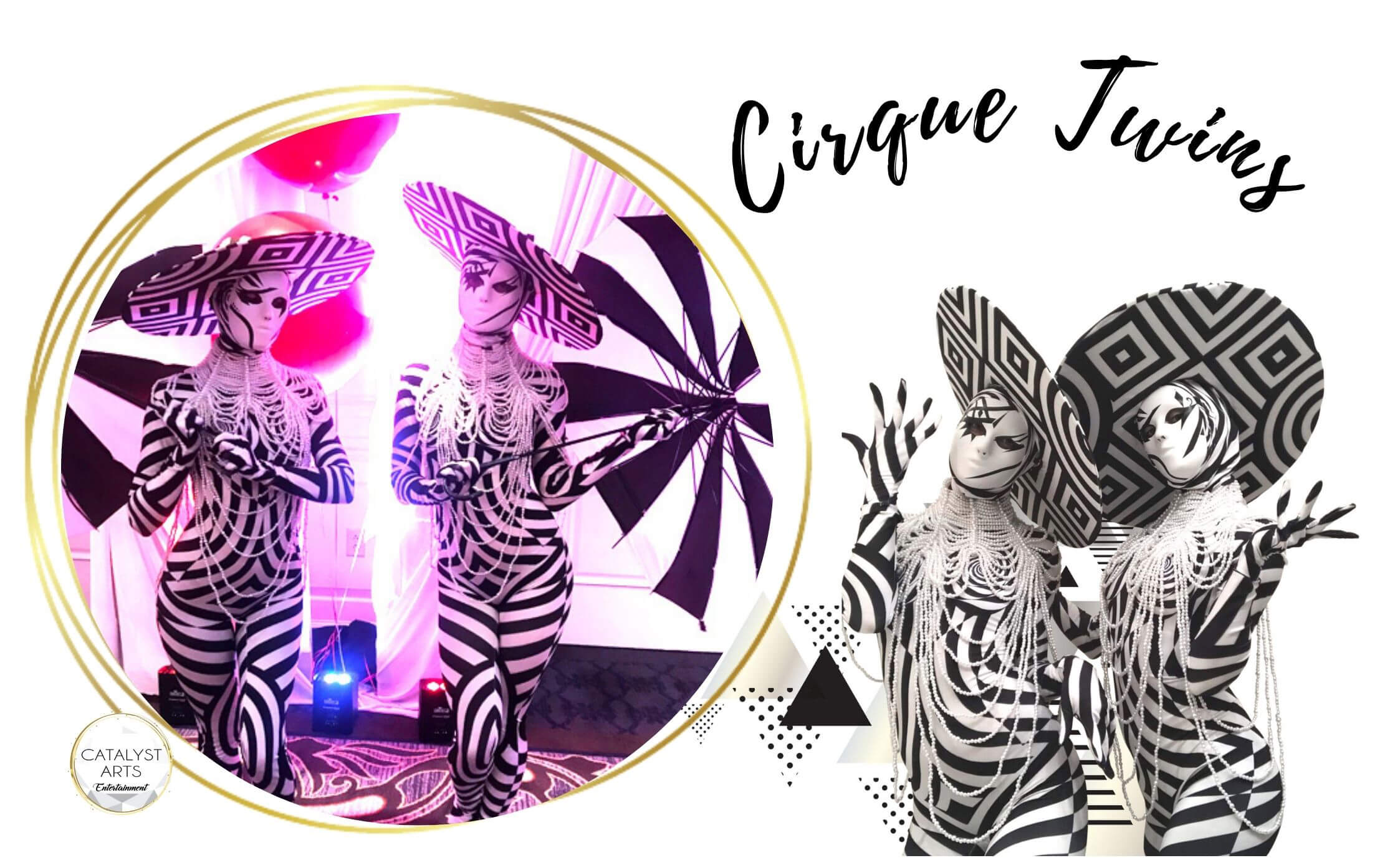 Mesmerizing Cirque Twins- bubble costumed performers by Catalyst Arts California