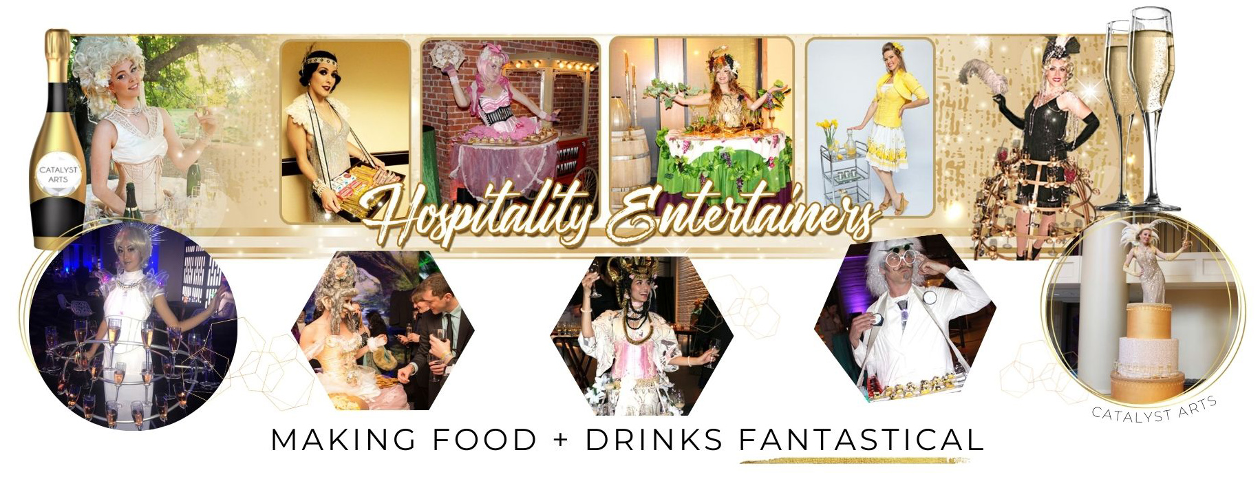 Hospitality Entertainers + Champagne Skirt Hostesses by Catalyst Arts Entertainment