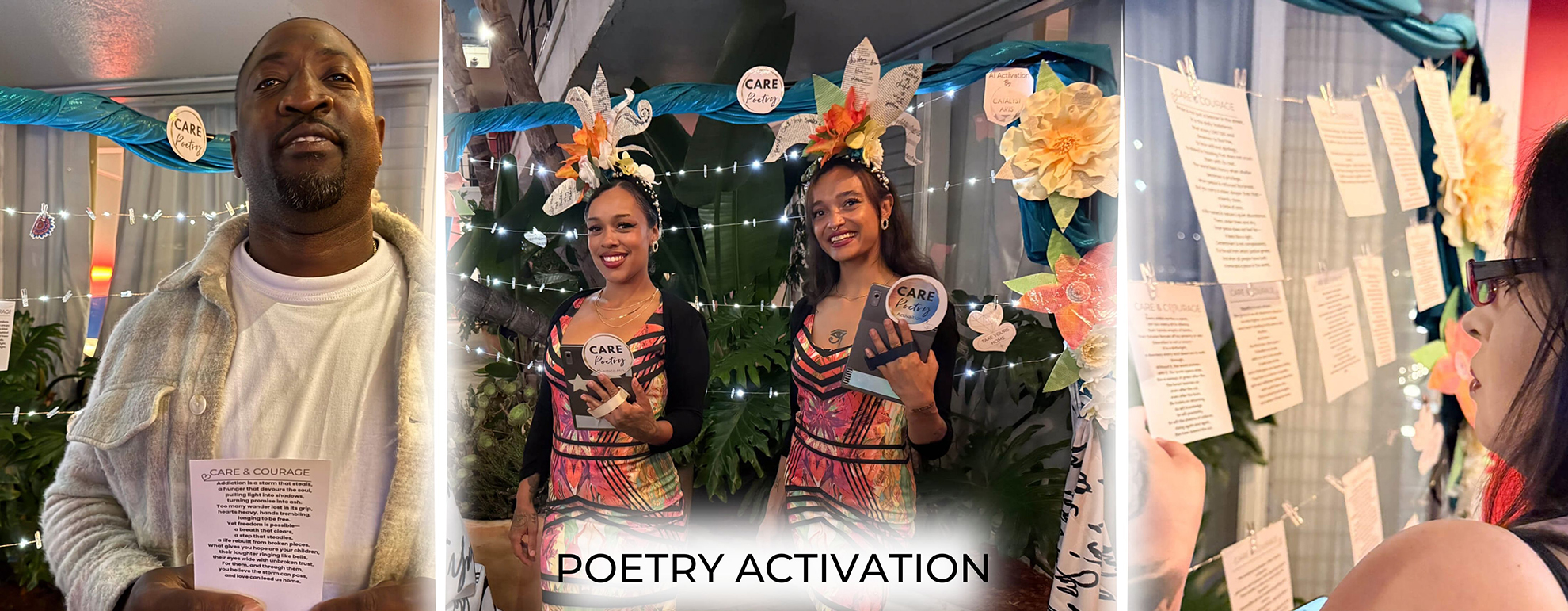 Ai Care Poetry AI Activation with social justice Poetry & gallery in San Francisco with Catalyst Arts