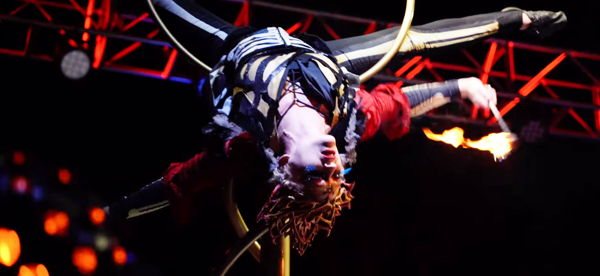 Cirque Fire featured show for Halloween Haunt at Great America by Catalyst Arts 