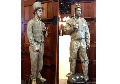 Living Statues interactive walkabout characters & entertainers by www.catalystarts.com
