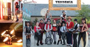 Catalyst Arts Circus performers at Vendemia at Francis Ford Coppola winery