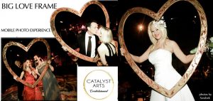 big love heart frame by Catalyst Arts + unique wedding photo experience