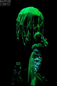 blacklight UV mermaid roller skating dancer- Catalyst Arts