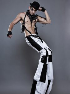 handsome male stilt walker from Catalyst Arts Entertainment