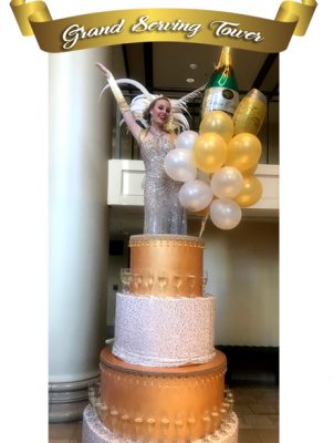GrandServingTower Catalyst Arts Grand Drink Serving Tower & giant Cake