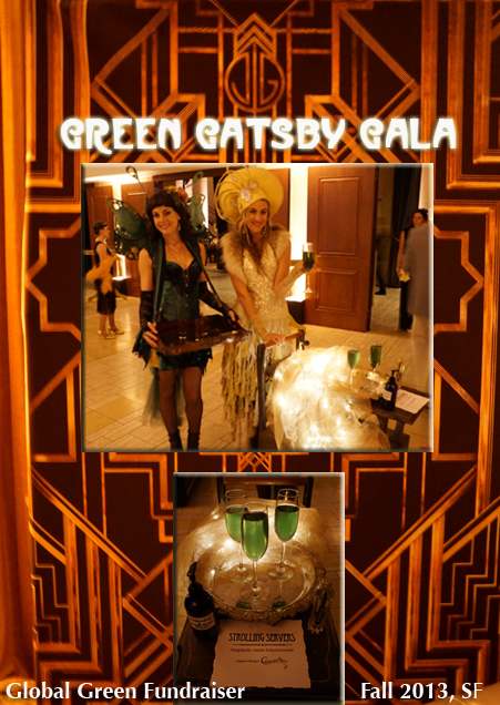 Green Gatsby Gala with some creative animation & entertainment by www.catalystarts.com