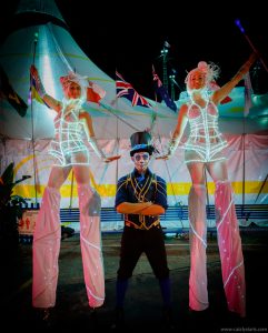 Catalyst Arts Stilt walker Entertainer at SF Premier of Luzia by Cirque du Soleil
