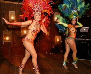 Samba dancers & latin carnival dancer performers Polly & Tica- bookable by www.catalystarts.com