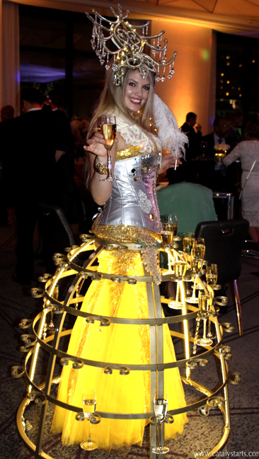 silver gold LED champagne skirt by www.catalystarts.com