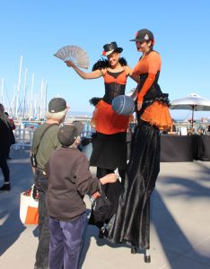 Catalyst Arts face paint & stilt walkers at SF Giants