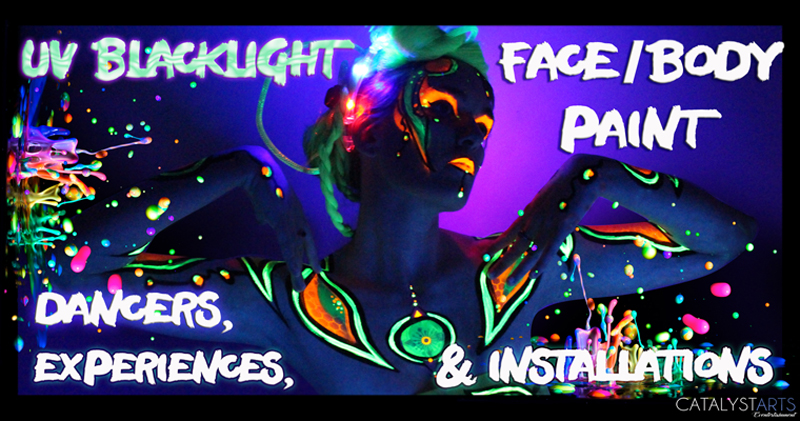 UV Blacklight Glow paint & dancers by www.catalystarts.com