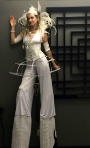 Audette as White Fantasy Stilt walker