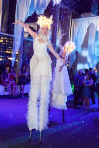 Winter Wonderland themed Holiday Party for Solar City - https://catalystarts.com/