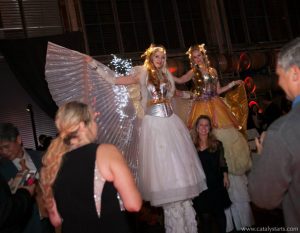 2 lightup stilt walker fairies by Catalyst Arts