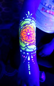 UV Glow black light face and body paint