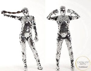 Mirror Suits disco mirror dancers by Catalyst Arts California