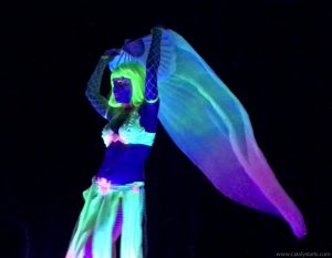 uv blacklight belly dancer Cassandra- bookable by Catalyst Arts Entertainment