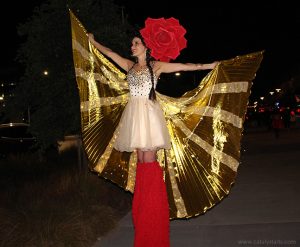 Catalyst Arts LED Stilt Walkers at Light the Night at Avaya stadium.