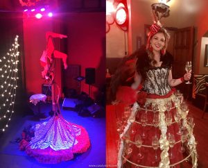 Circus Champagne Skirt + Circus hospitality entertainment by Catalyst Arts