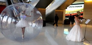 Winter Wonderland & Holiday Party Entertainment by Catalyst Arts California + Ballerina in a bubble