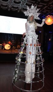 Winter Wonderland & Holiday Party Entertainment by Catalyst Arts California + Deluxe Champagne Skirt