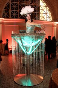 Showgirl in a Giant Glass of Martini