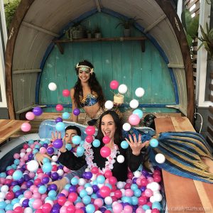 Mermaid with Guests in a ball pit