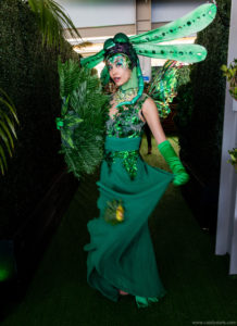 Catalyst Art Talent wearing a Green Dragonfly cosume at ILEA Secret Garden Gala in SF