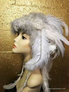 white feather headdress