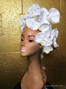 orchid headdress