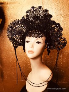 black lace headdress