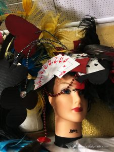 card and feather headdress