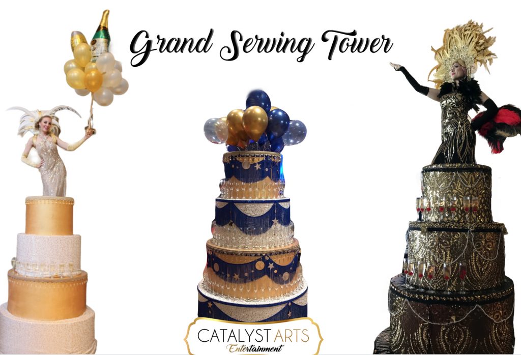 Champagne Tower- Giant Cake Serving Tower by Catalyst Arts