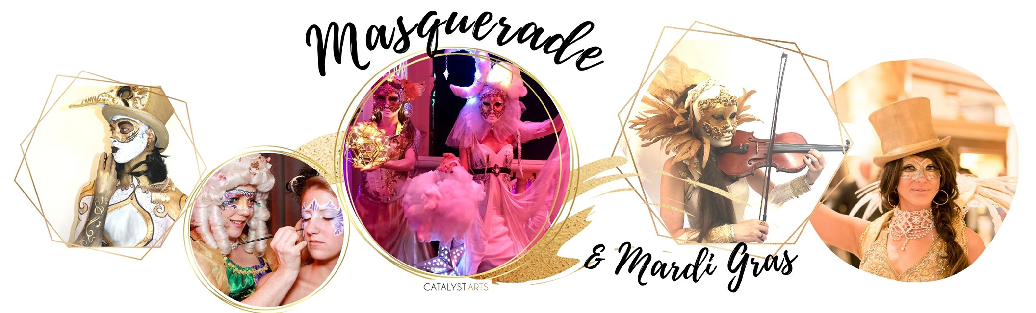 Masquerade & Mardi Gras Entertainment by Catalyst Arts in California 