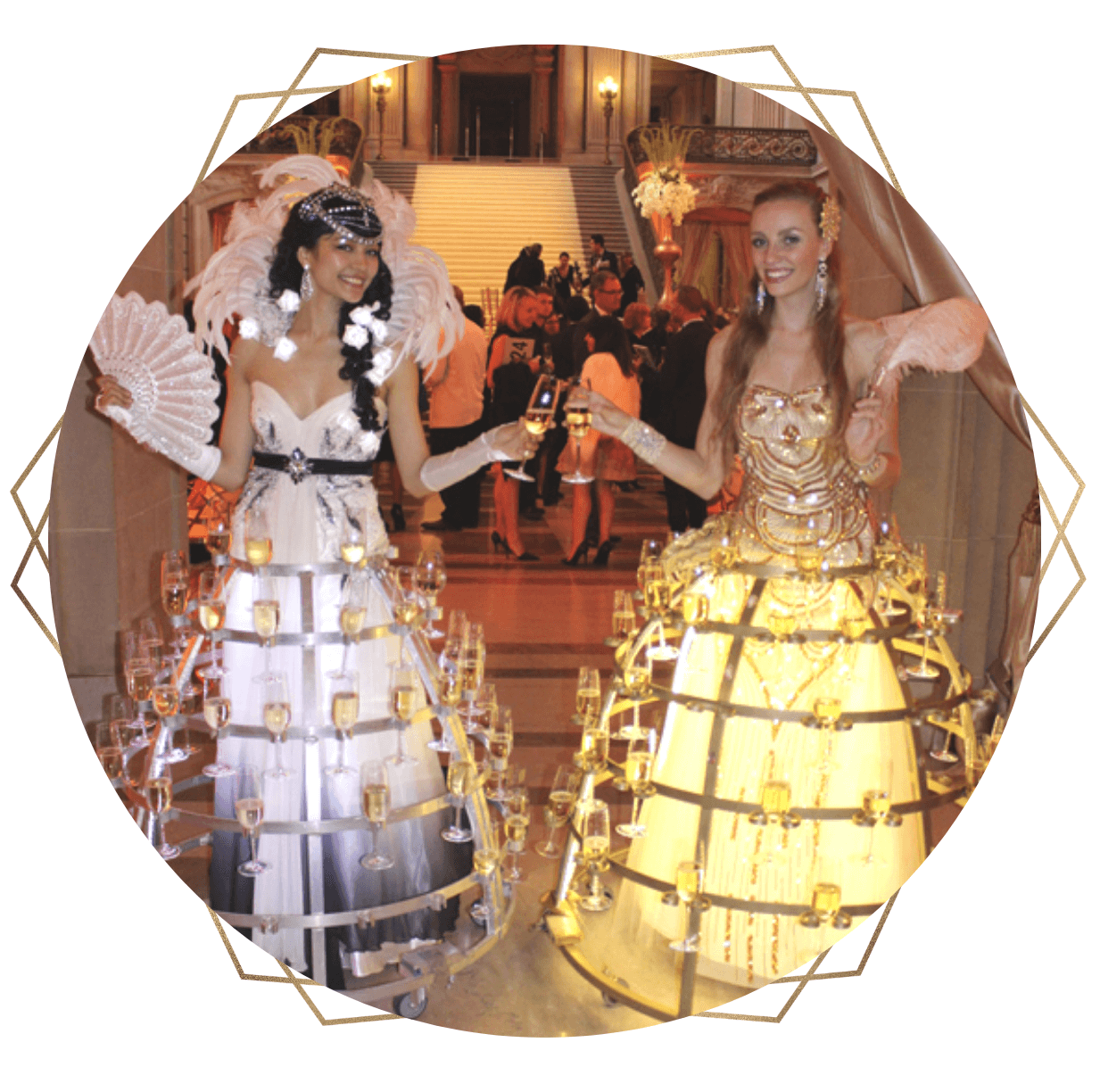 Champagne Skirts by Catalyst Arts + Drink Dresses in San Francisco Bay Area