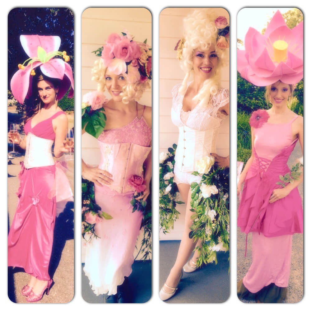 Pink Flower costumed characters by Catalyst Arts 