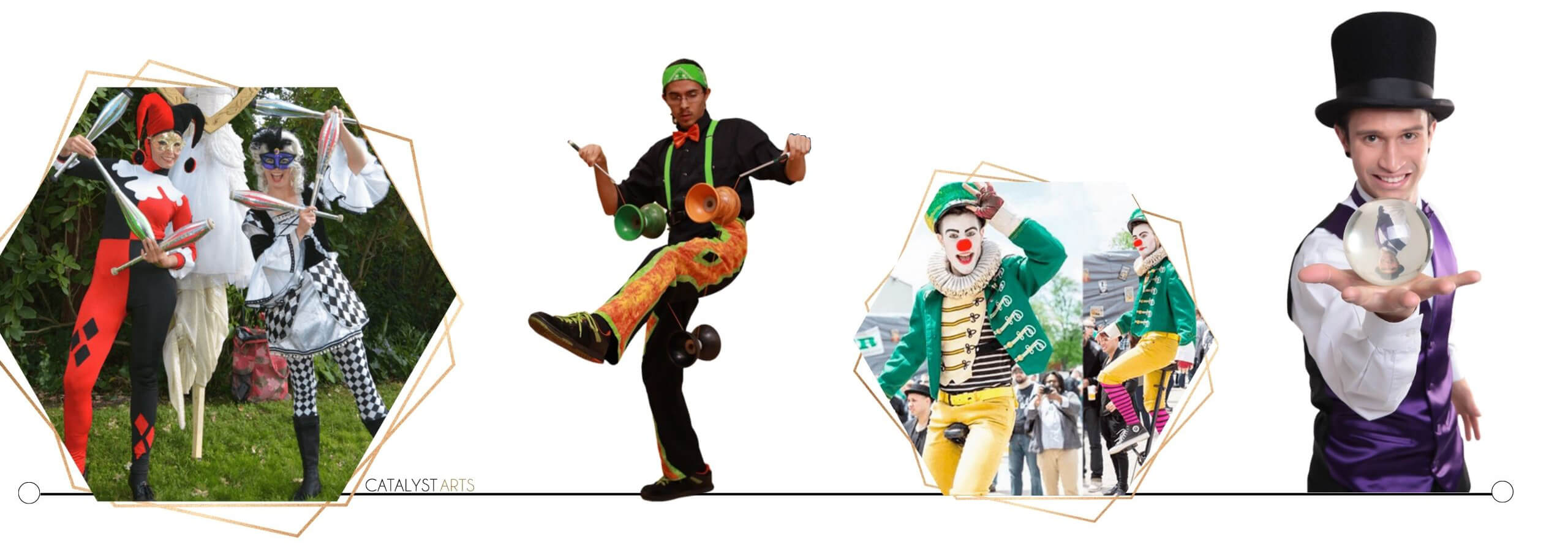 Juggler Jester & Unicycle Performers by Catalyst Arts Entertainment