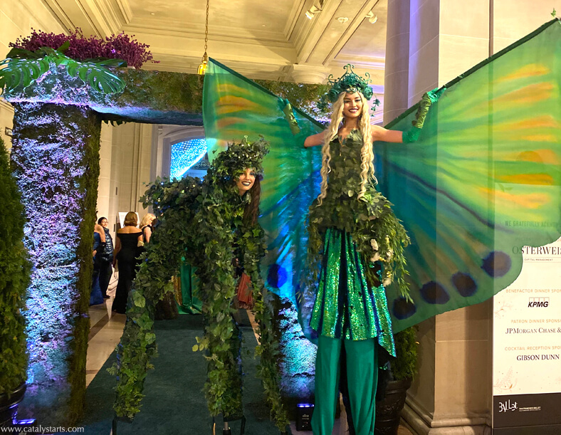 Living Vine & Green Fairy Queen Stilt Walker from Catalyst Arts at the SF Ballet Gala 2020 