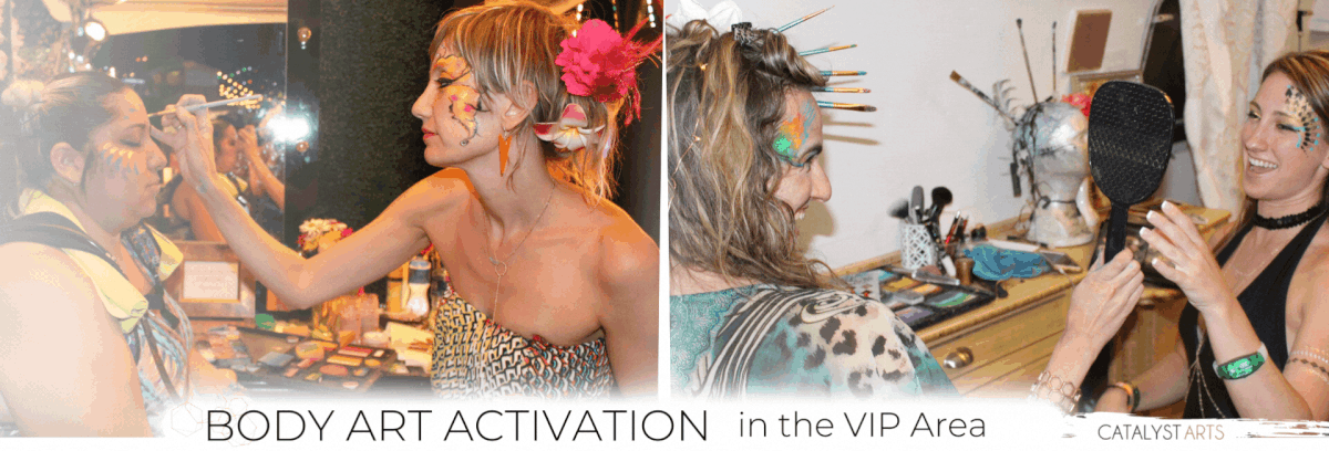 EDC Vegas VIP Body Art Activation by Catalyst Arts Entertainment 