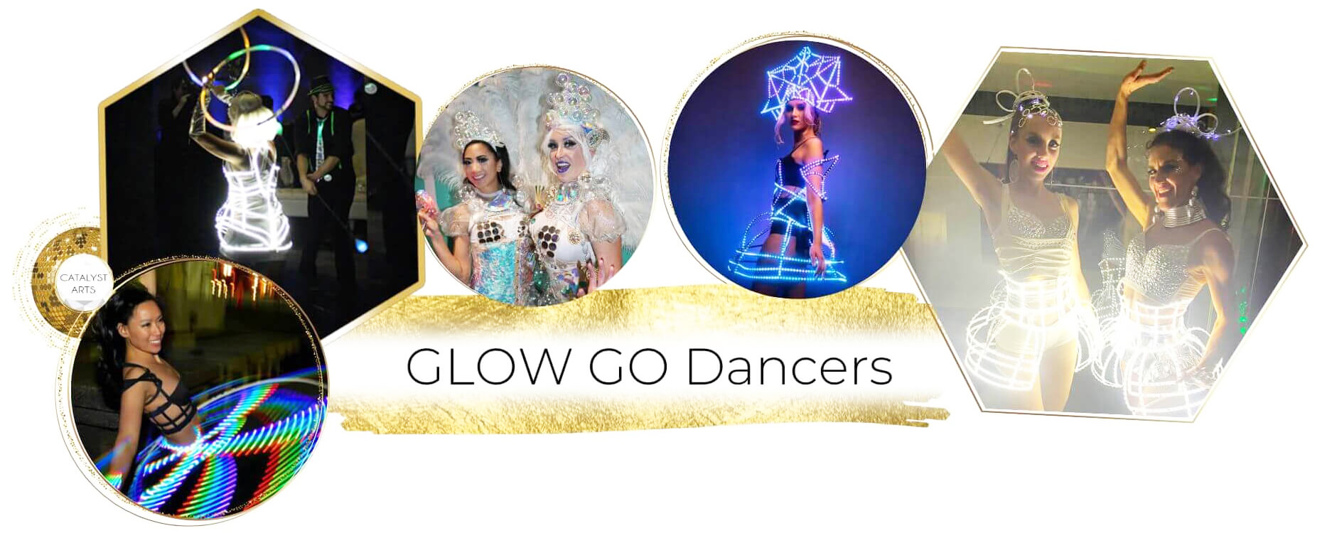 Glow Go Dancers- LED cirque & dance  Entertainment by Catalyst Arts in California 